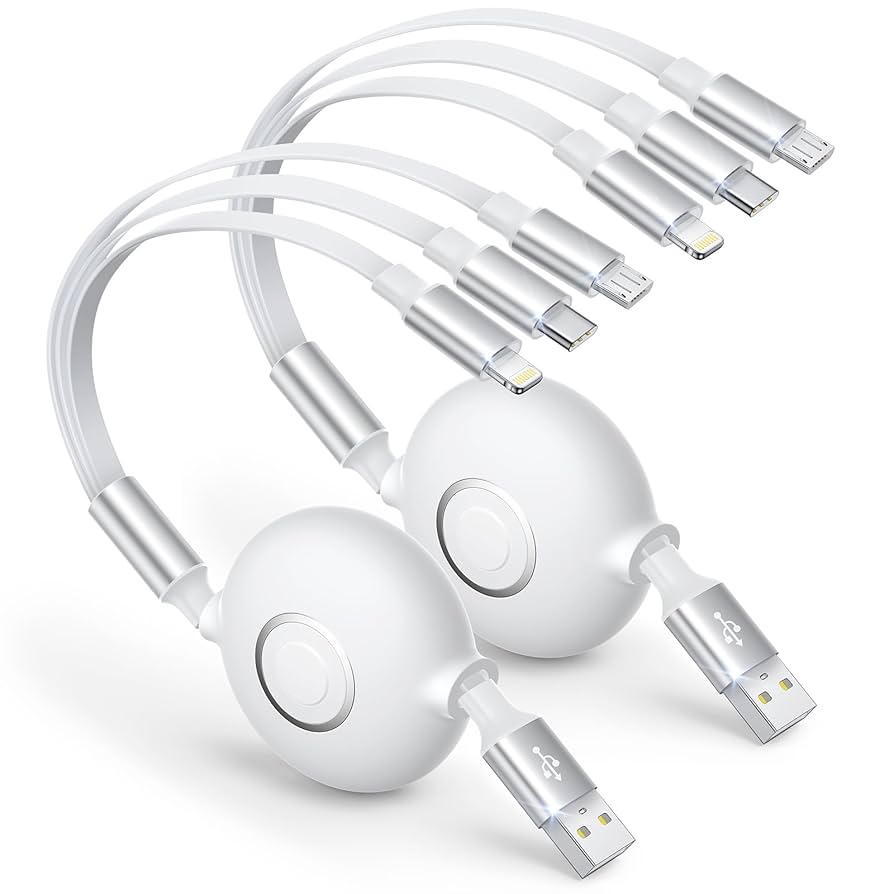 Amazon | 3in1 充電ケーブル 巻き取り式 Aioneus 2本セット